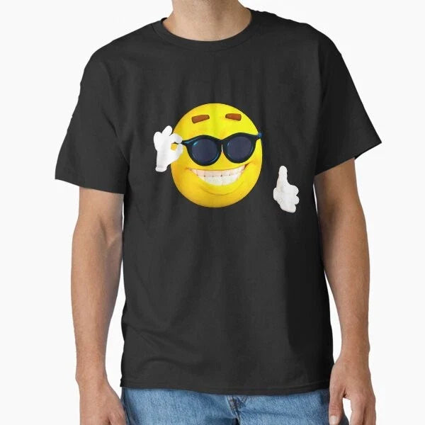 Funny Cool Guy in Sunglasses Emoticon Thumbs  T-Shirt Made in US/AUS Size S-2XL Unisex T-shirt, Sweatshirt, Hoodie, Long Sleeve Tee - T-Shirt, Sweatshirt, Hoodie