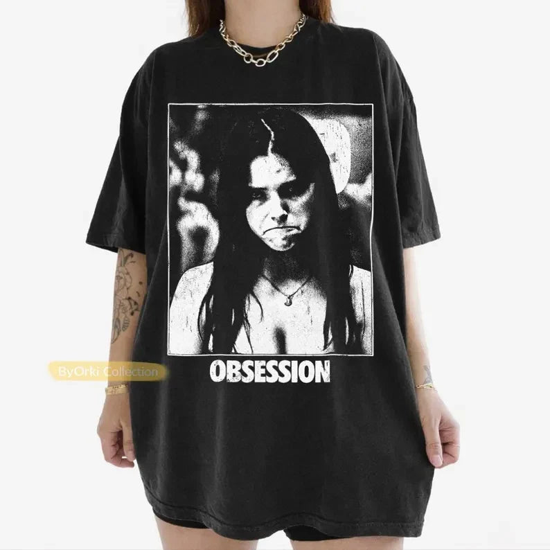 Vintage OBSESSION Movie T-Shirt, Frowning Nikki Graphic Tee, Gothic Horror Tee Unisex T-shirt, Sweatshirt, Hoodie, Long Sleeve Tee - T-Shirt, Sweatshirt, Hoodie