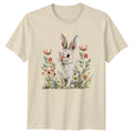 Watercolor Cute Rabbit Bunny In Womens T-Shirt Wildflowers Easter Gift For Her Unisex T-shirt, Sweatshirt, Hoodie, Long Sleeve Tee - T-Shirt, Sweatshirt, Hoodie