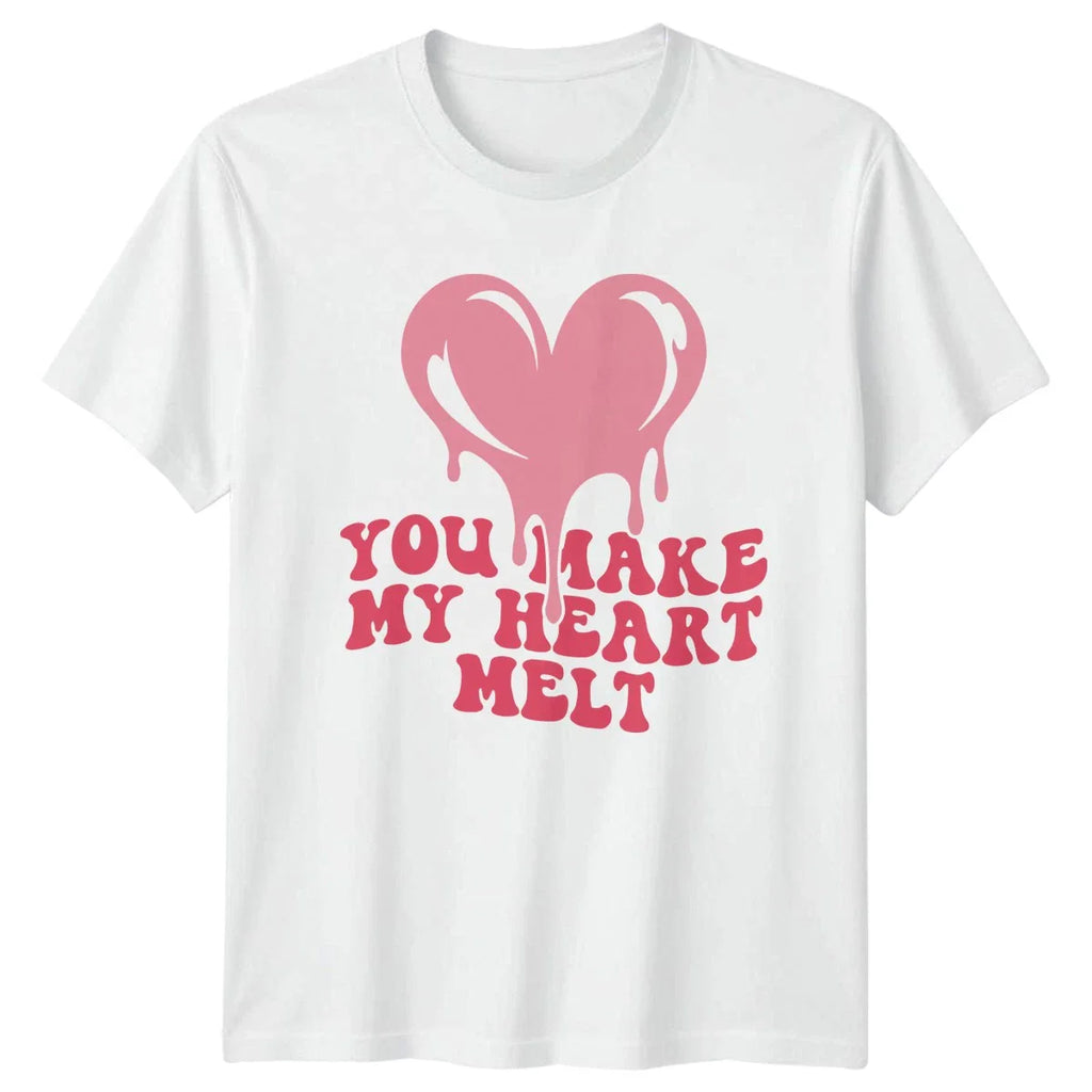 You Make My Heart Melt T-Shirt Retro Aesthetic Love Romance Valentines Day Unisex T-shirt, Sweatshirt, Hoodie, Long Sleeve Tee - T-Shirt, Sweatshirt, Hoodie