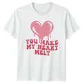You Make My Heart Melt T-Shirt Retro Aesthetic Love Romance Valentines Day Unisex T-shirt, Sweatshirt, Hoodie, Long Sleeve Tee - T-Shirt, Sweatshirt, Hoodie
