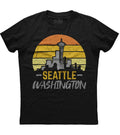 Seattle Washington WA Skyline Souvenir Mens Short Sleeve Cotton Black T-shirt Unisex T-shirt, Sweatshirt, Hoodie, Long Sleeve Tee - T-Shirt, Sweatshirt, Hoodie
