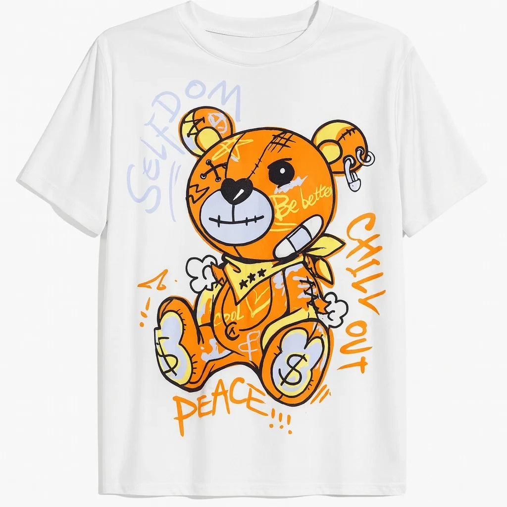 Mens/Womens Graphic Teddy Bear T-Shirt  Size Medium  Streetwear Style  New Unisex T-shirt, Sweatshirt, Hoodie, Long Sleeve Tee - T-Shirt, Sweatshirt, Hoodie