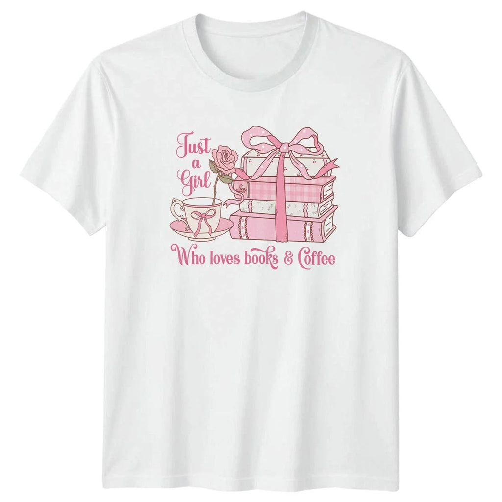 Just A Girl Who Loves Womens T-Shirt Book Lover Reading Birthday Gift For Her Unisex T-shirt, Sweatshirt, Hoodie, Long Sleeve Tee - T-Shirt, Sweatshirt, Hoodie