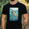 Mens Frog Swimming In Ocean Motif Cotton T-Shirt Size XS to 5XL Unisex T-shirt, Sweatshirt, Hoodie, Long Sleeve Tee - T-Shirt, Sweatshirt, Hoodie