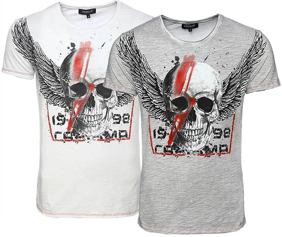 Designer T-Shirt CARISMA 2 Colours Skullwing Slub Yarn CRM4599 Unisex T-shirt, Sweatshirt, Hoodie, Long Sleeve Tee - T-Shirt, Sweatshirt, Hoodie