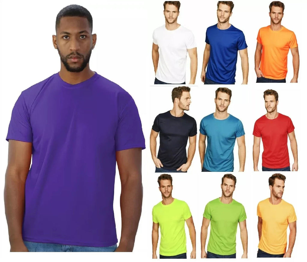 Mens POLYESTER T shirts Crew Neck Summer Cool Heat Sweatproof Embroidery Gym top Unisex T-shirt, Sweatshirt, Hoodie, Long Sleeve Tee - T-Shirt, Sweatshirt, Hoodie