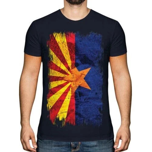 Arizona Flag State Grunge Mens T-Shirt Arizonian Arizonan Gift Shirt Unisex T-shirt, Sweatshirt, Hoodie, Long Sleeve Tee - T-Shirt, Sweatshirt, Hoodie