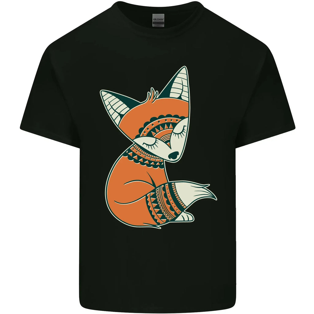 A Cute Tribal Fox Mens Cotton T-Shirt Tee Top Unisex T-shirt, Sweatshirt, Hoodie, Long Sleeve Tee - T-Shirt, Sweatshirt, Hoodie