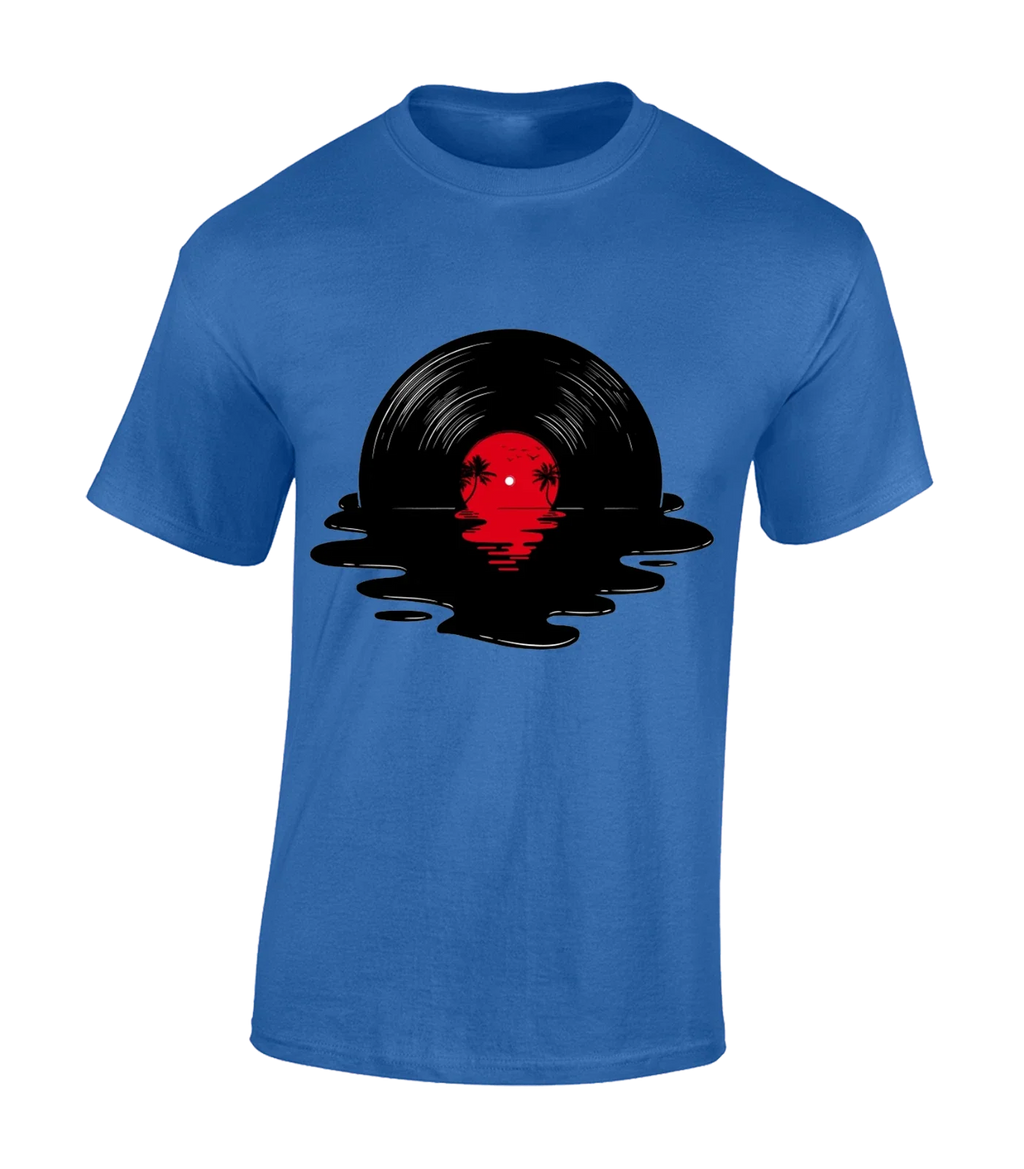 MELTED VINYL MENS T SHIRT DJ DESIGN ACID HOUSE MUSIC RETRO DANCE COOL FASHION Unisex T-shirt, Sweatshirt, Hoodie, Long Sleeve Tee - T-Shirt, Sweatshirt, Hoodie