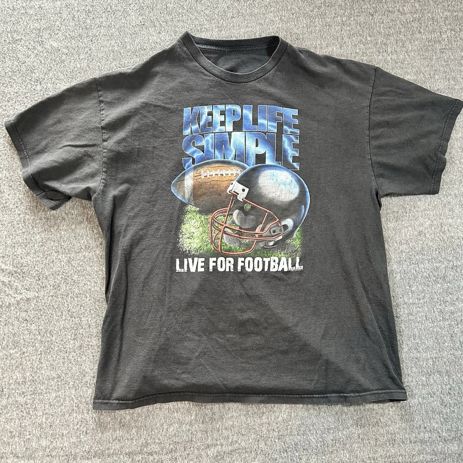 Football 2011 Keep Life Simple Live for Football Retro No Tag Mens 2XL Unisex T-shirt, Sweatshirt, Hoodie, Long Sleeve Tee - T-Shirt, Sweatshirt, Hoodie