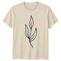 Minimalist Botanical Leaf Plant Line T-Shirt Line Art Foliage Botanical Unisex T-shirt, Sweatshirt, Hoodie, Long Sleeve Tee - T-Shirt, Sweatshirt, Hoodie