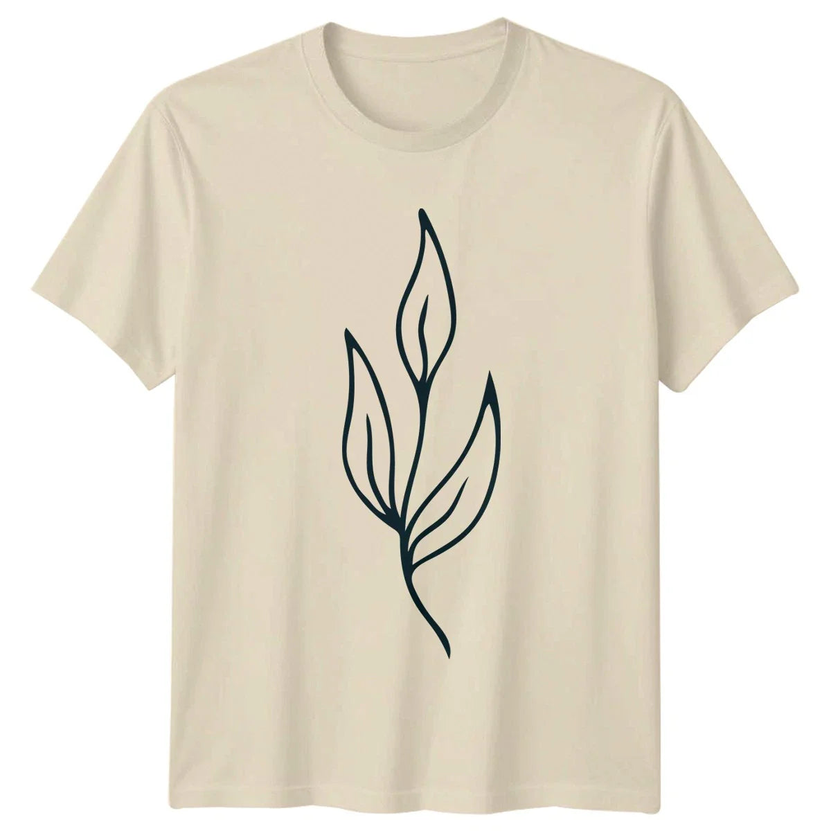 Minimalist Botanical Leaf Plant Line T-Shirt Line Art Foliage Botanical Unisex T-shirt, Sweatshirt, Hoodie, Long Sleeve Tee - T-Shirt, Sweatshirt, Hoodie