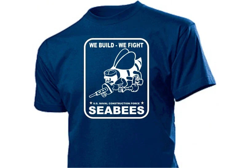 Army Seabees Naval Construction Force Nose Art T-Shirt WW2 Navy Seals 3-5XL Unisex T-shirt, Sweatshirt, Hoodie, Long Sleeve Tee - T-Shirt, Sweatshirt, Hoodie