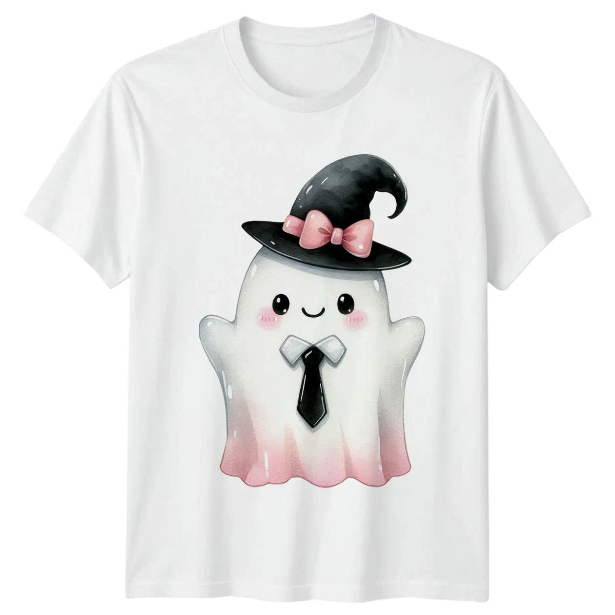 Cute Pink Coquette Ghost Womens T-Shirt Halloween Gift For Her Unisex T-shirt, Sweatshirt, Hoodie, Long Sleeve Tee - T-Shirt, Sweatshirt, Hoodie