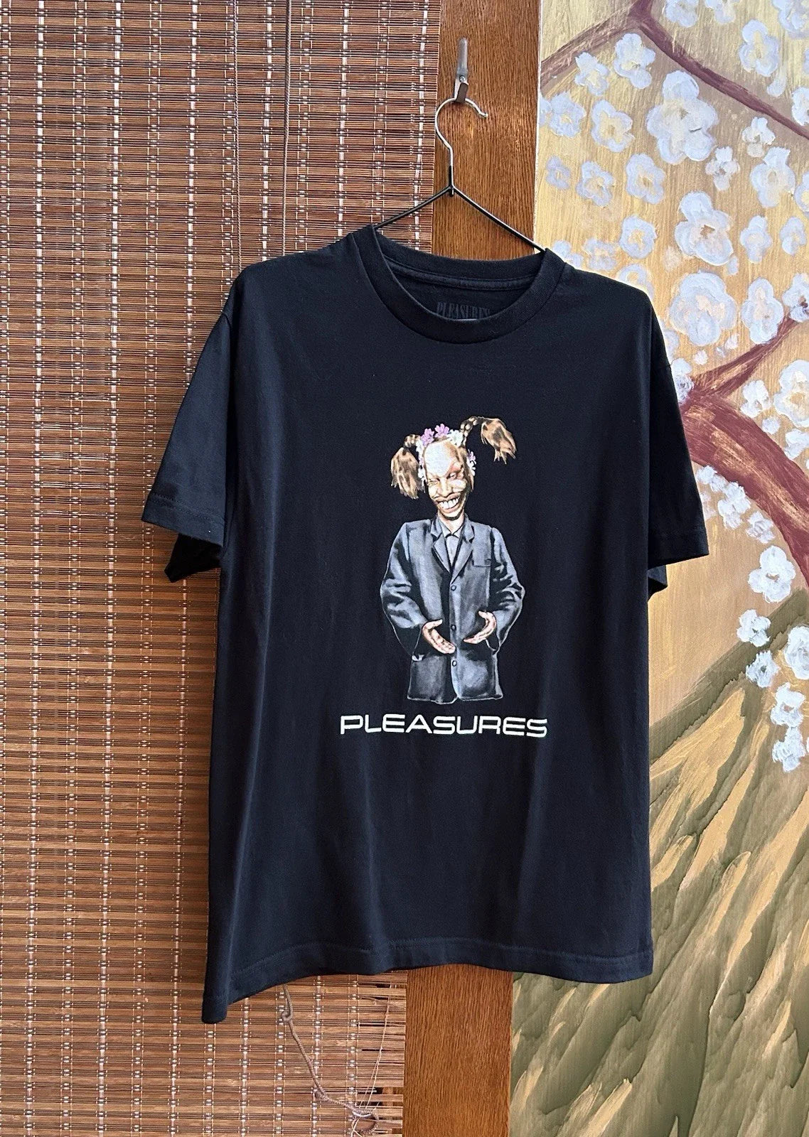 Pleasures Mask T-Shirt In Black Size M Unisex T-shirt, Sweatshirt, Hoodie, Long Sleeve Tee - T-Shirt, Sweatshirt, Hoodie