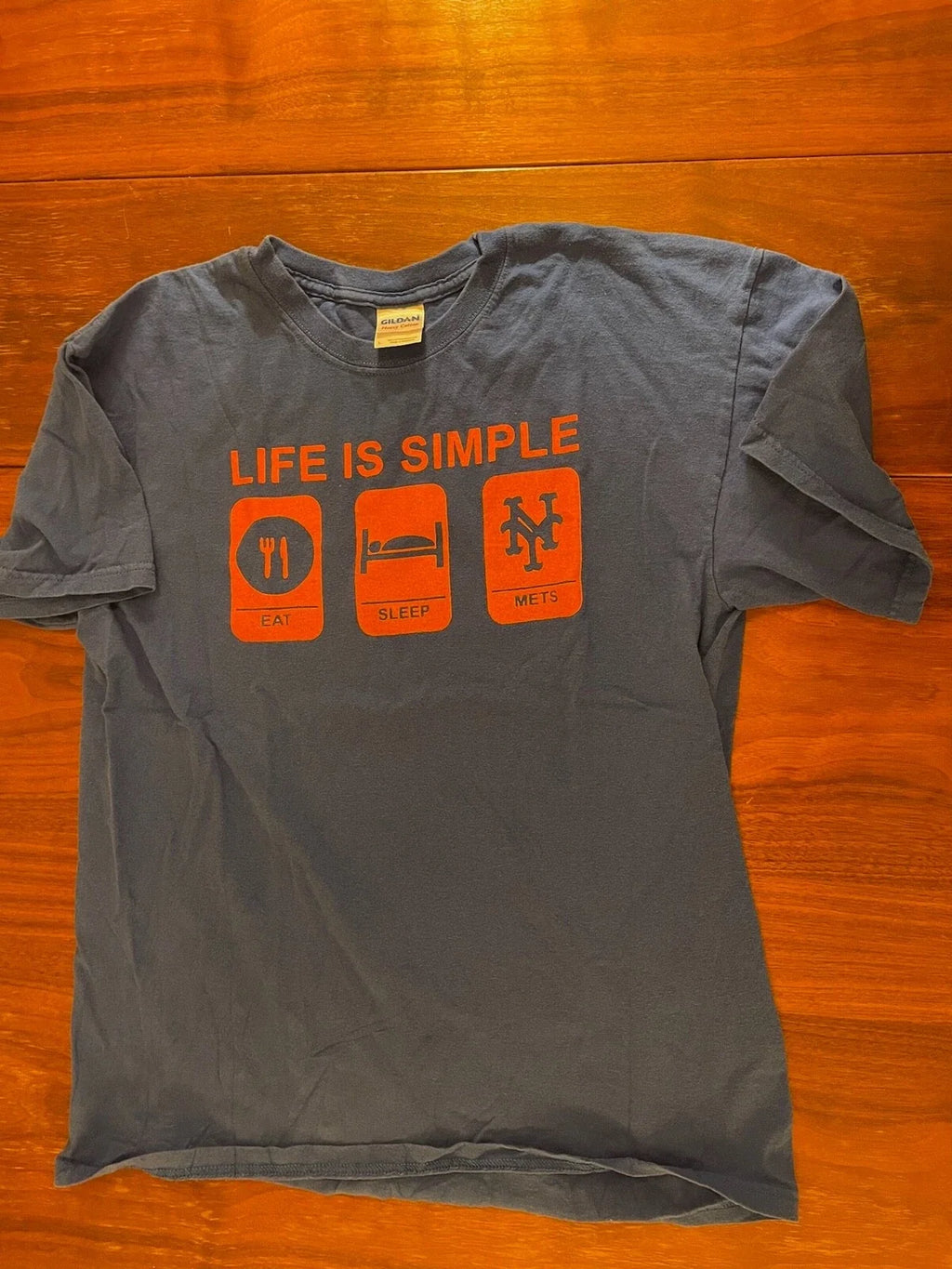 Life is Simple Eat Sleep Mets Large Shirt Vintage SGA Unisex T-shirt, Sweatshirt, Hoodie, Long Sleeve Tee - T-Shirt, Sweatshirt, Hoodie