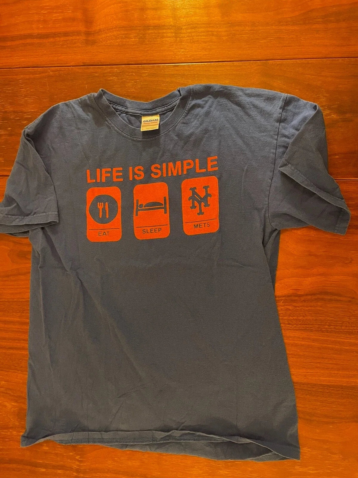 Life is Simple Eat Sleep Mets Large Shirt Vintage SGA Unisex T-shirt, Sweatshirt, Hoodie, Long Sleeve Tee - T-Shirt, Sweatshirt, Hoodie