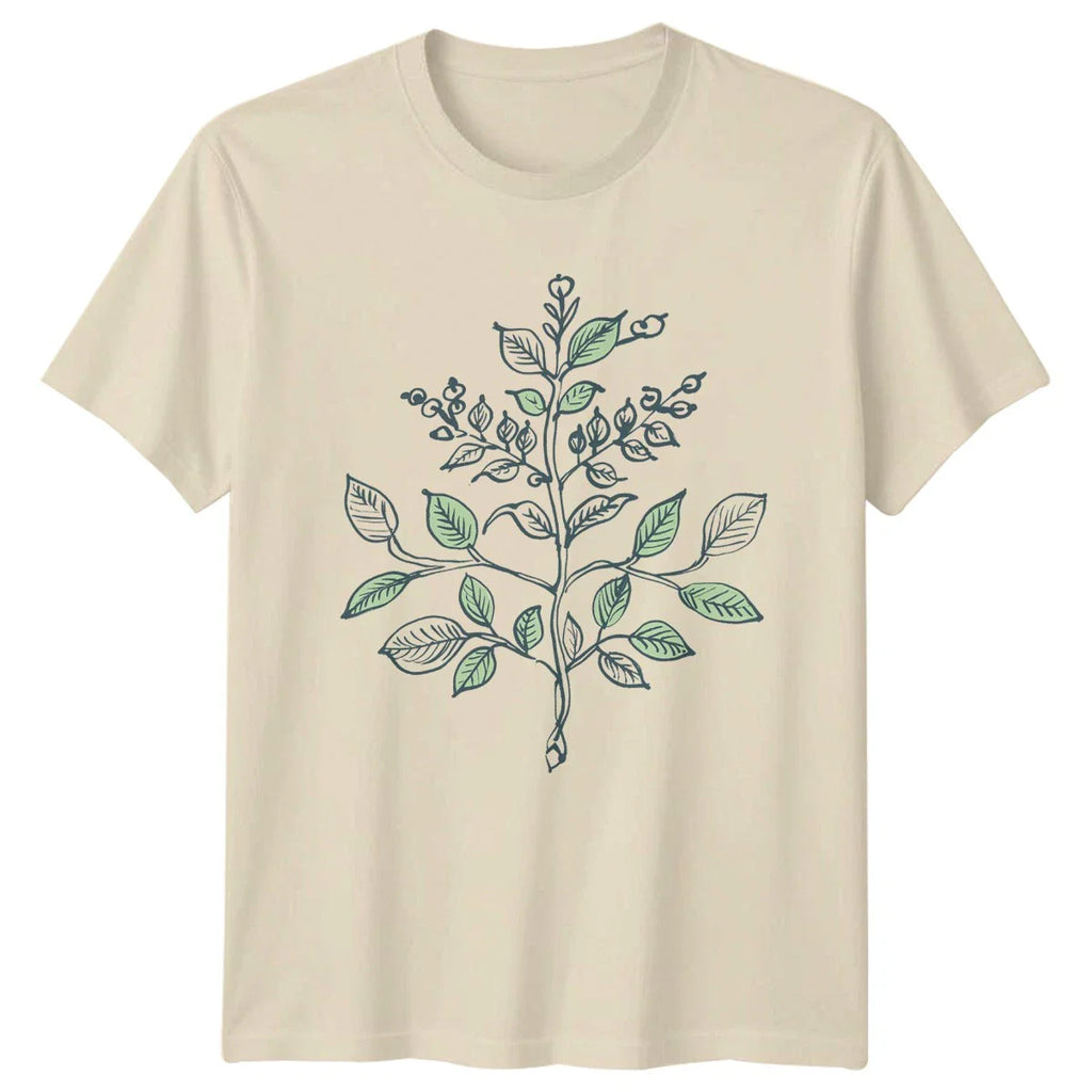 Minimalist Botanical Plant Design T-Shirt Line Art Nature Birthday Gift Unisex T-shirt, Sweatshirt, Hoodie, Long Sleeve Tee - T-Shirt, Sweatshirt, Hoodie