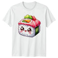 Cute Kawaii Sushi Face Design T-Shirt Sushi Japanese Food Birthday Gift Unisex T-shirt, Sweatshirt, Hoodie, Long Sleeve Tee - T-Shirt, Sweatshirt, Hoodie