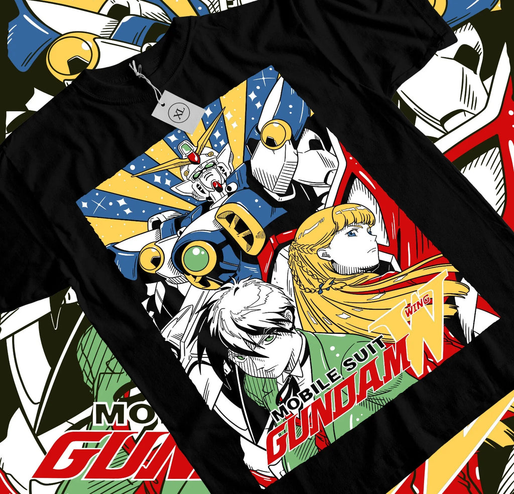 Gundam Wing T-Shirt Japanese Anime Tshirt Manga Shirt Graphic Art All Size Unisex T-shirt, Sweatshirt, Hoodie, Long Sleeve Tee - T-Shirt, Sweatshirt, Hoodie