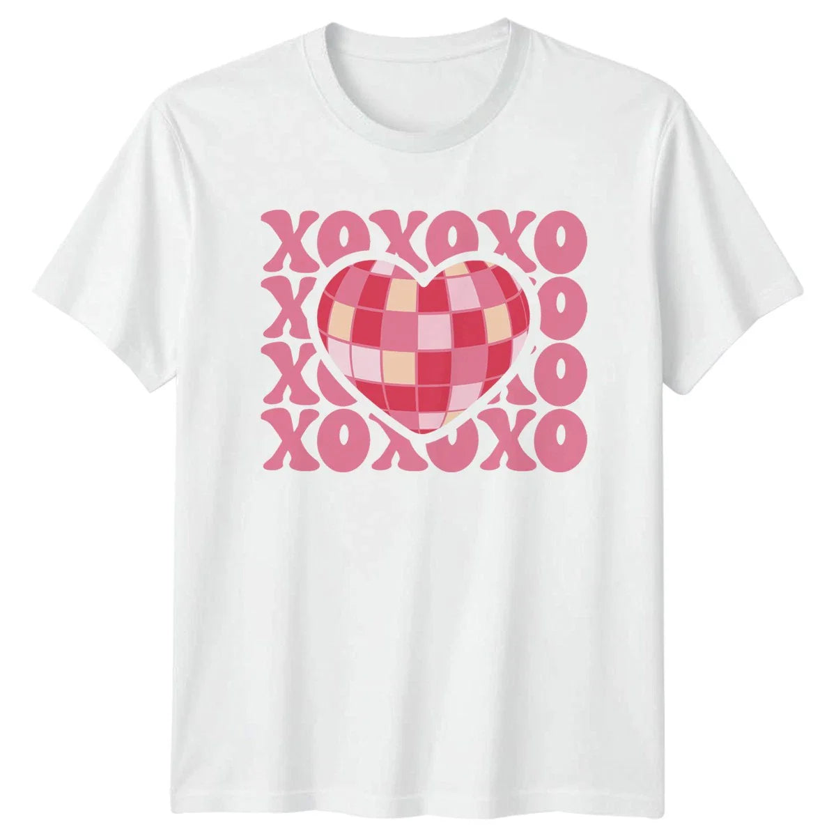 Xoxo Groovy Disco Heart Womens T-Shirt Disco Party Aesthetic Unisex T-shirt, Sweatshirt, Hoodie, Long Sleeve Tee - T-Shirt, Sweatshirt, Hoodie