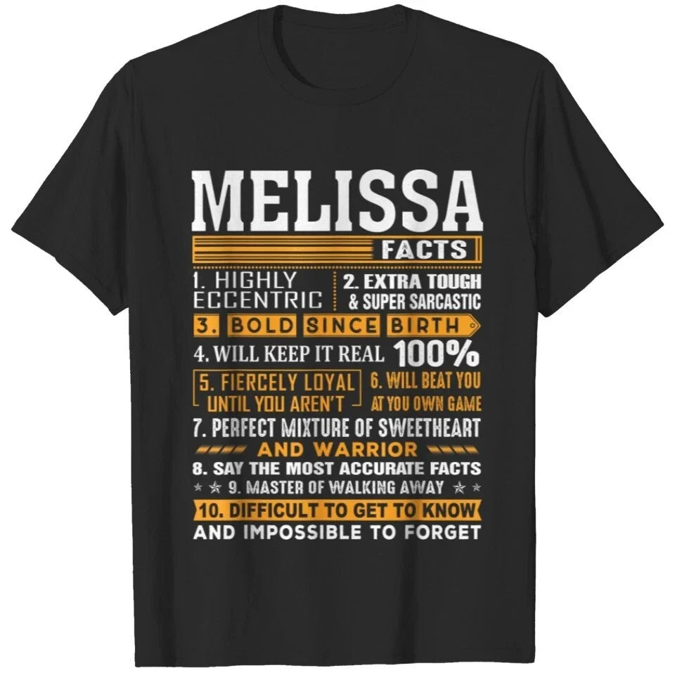 Melissa Name Facts Funny Melissa First Name Gifts T-Shirt For Men Women S-5XL Unisex T-shirt, Sweatshirt, Hoodie, Long Sleeve Tee - T-Shirt, Sweatshirt, Hoodie