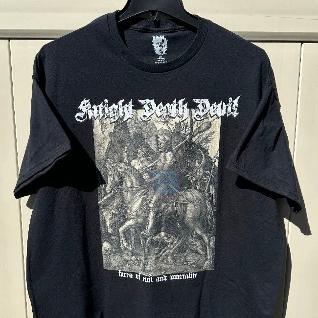 Knight Death Devil Shirt Gustave Dore T-shirt Y2K Grunge Goth Metal Vintage Tee Unisex T-shirt, Sweatshirt, Hoodie, Long Sleeve Tee - T-Shirt, Sweatshirt, Hoodie