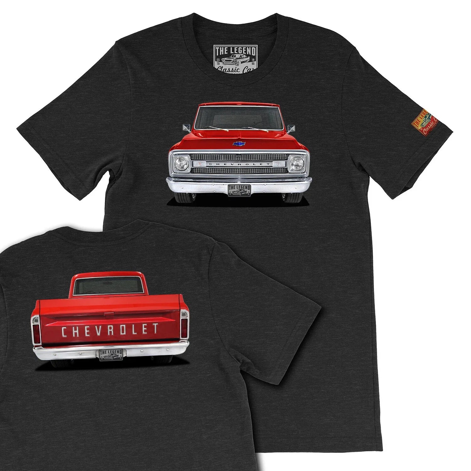 1969 Red CHEVY C-10 Classic Pickup Truck Classic Car Men's T-shirts Unisex T-shirt, Sweatshirt, Hoodie, Long Sleeve Tee - T-Shirt, Sweatshirt, Hoodie