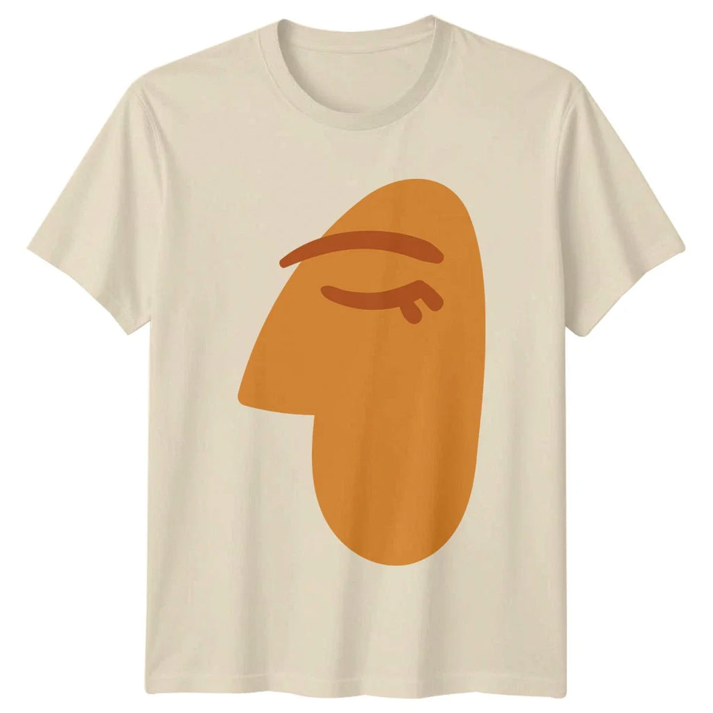 Peaceful Mind Serene Abstract Face T-Shirt Minimalist Profile Abstract Art Unisex T-shirt, Sweatshirt, Hoodie, Long Sleeve Tee - T-Shirt, Sweatshirt, Hoodie