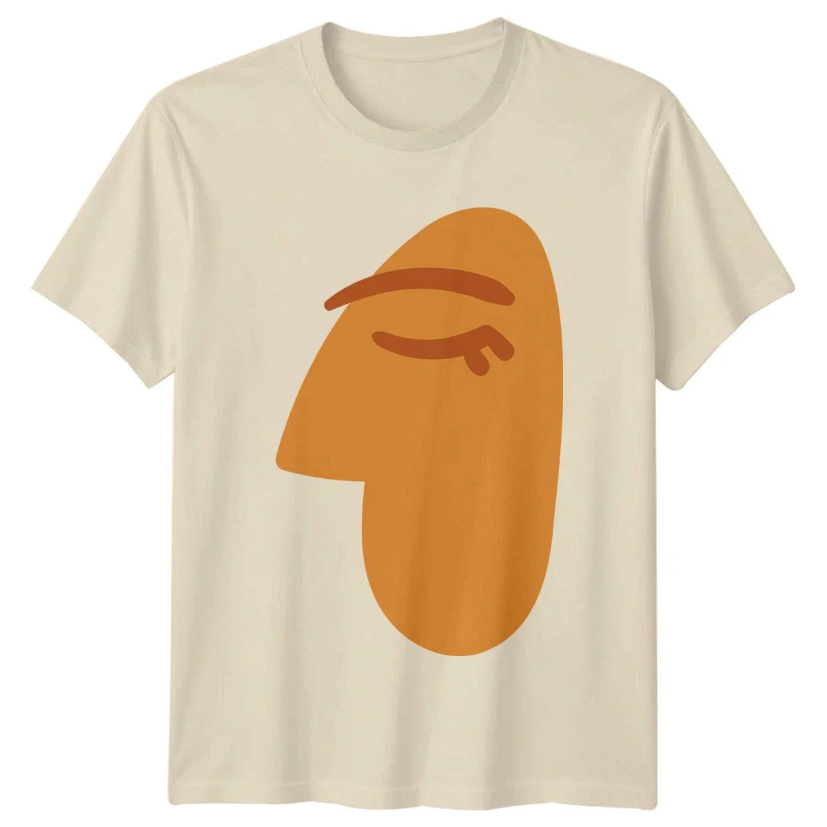 Peaceful Mind Serene Abstract Face T-Shirt Minimalist Profile Abstract Art Unisex T-shirt, Sweatshirt, Hoodie, Long Sleeve Tee - T-Shirt, Sweatshirt, Hoodie