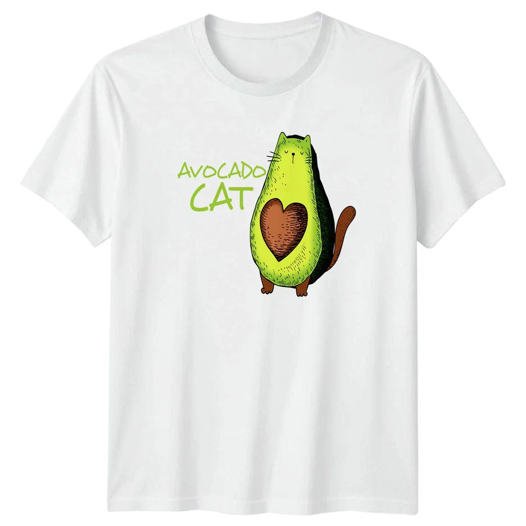 Avocado Cat T-Shirt Cute Sublimation Animal Birthday Gift For Him And Her Unisex T-shirt, Sweatshirt, Hoodie, Long Sleeve Tee - T-Shirt, Sweatshirt, Hoodie