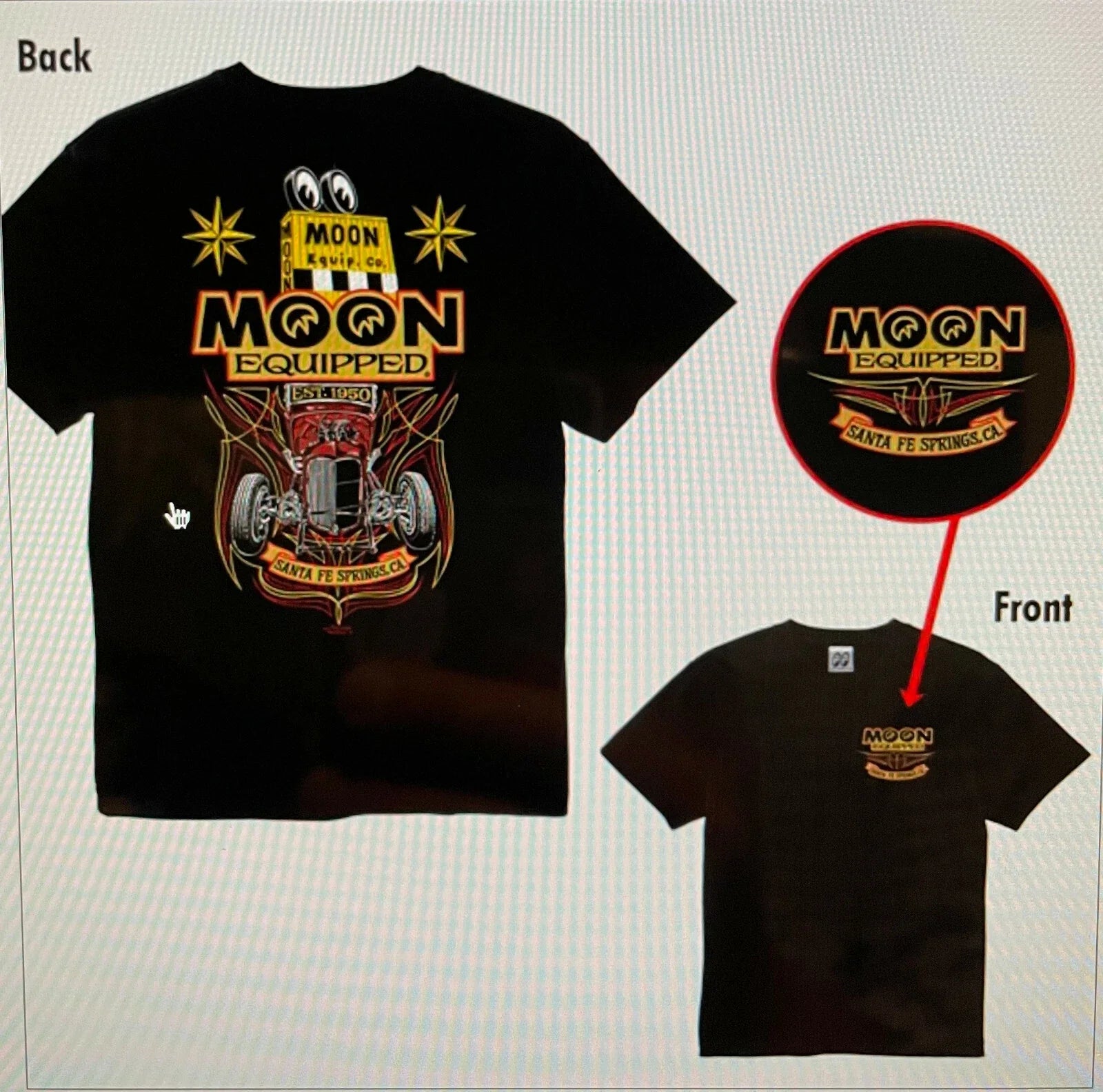 Men's Mooneyes Moon Equipped 1932 Ford Hot Rod T-Shirt Cotton MQT161BK Unisex T-shirt, Sweatshirt, Hoodie, Long Sleeve Tee - T-Shirt, Sweatshirt, Hoodie