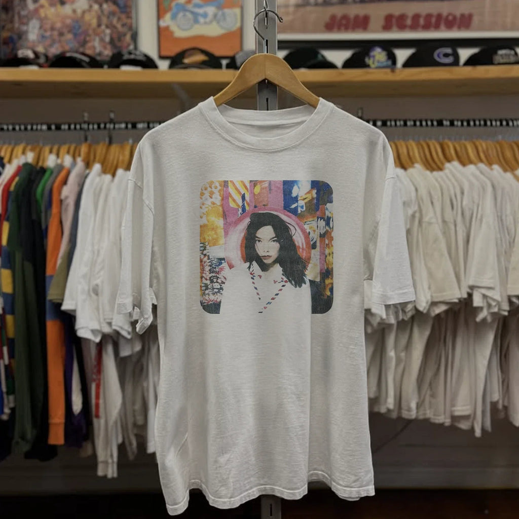 1995 Bjork Post Washed T-Shirt White L Unisex T-shirt, Sweatshirt, Hoodie, Long Sleeve Tee - T-Shirt, Sweatshirt, Hoodie