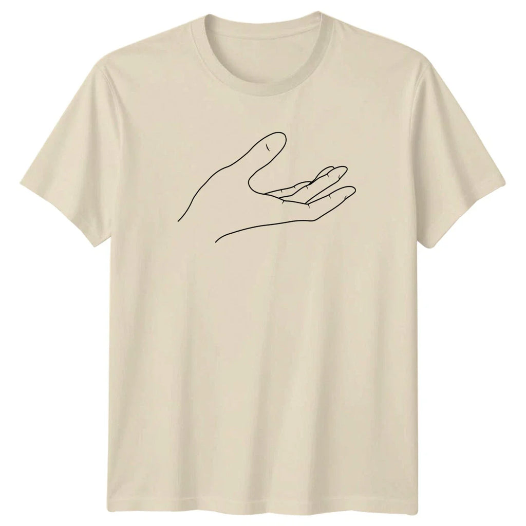 Minimalist Outline Drawing Of Open T-Shirt Line Drawing Art Novelty Gift Unisex T-shirt, Sweatshirt, Hoodie, Long Sleeve Tee - T-Shirt, Sweatshirt, Hoodie