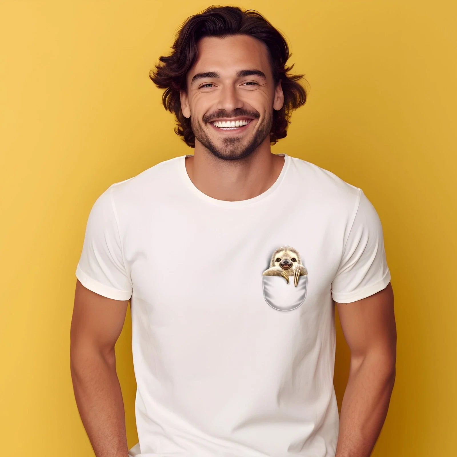 Men's Short Sleeve T-Shirt White, CAT WITH HEART EYE Unisex T-shirt, Sweatshirt, Hoodie, Long Sleeve Tee - T-Shirt, Sweatshirt, Hoodie