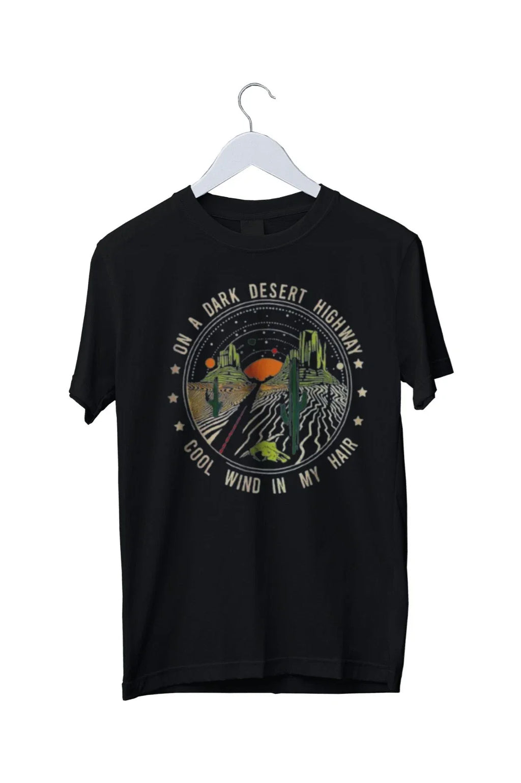 On A Dark Desert High Way Cool Wind Graphic Unisex T-Shirt S M L XL 2 3 4 XL Unisex T-shirt, Sweatshirt, Hoodie, Long Sleeve Tee - T-Shirt, Sweatshirt, Hoodie