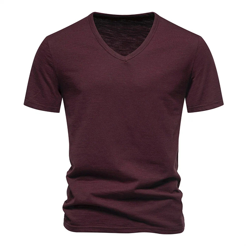 Men's Short Sleeve Fashion T-Shirt Classic Casual Slim V-neck Shirts Unisex T-shirt, Sweatshirt, Hoodie, Long Sleeve Tee - T-Shirt, Sweatshirt, Hoodie