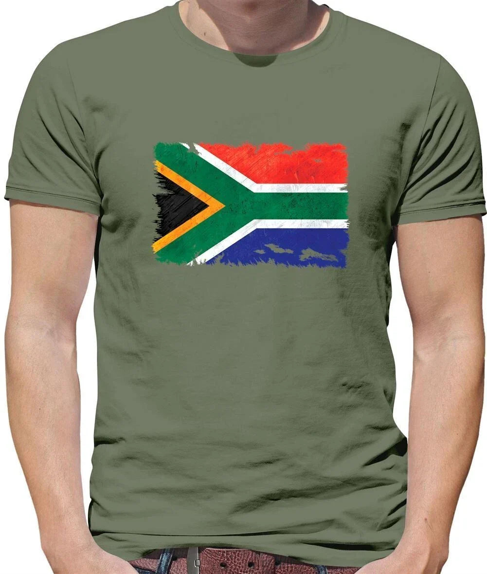 Sdafrika Grunge Stil Flagge - Herren - Cape Town Country Reise Geschenk Unisex T-shirt, Sweatshirt, Hoodie, Long Sleeve Tee - T-Shirt, Sweatshirt, Hoodie