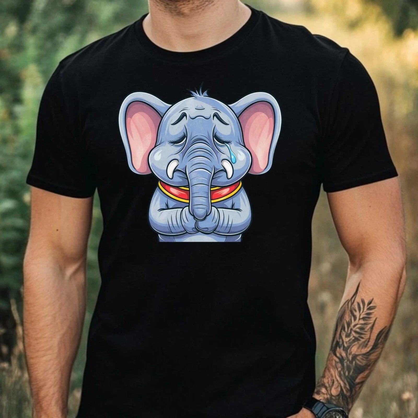 Mens Funny Elephant Print Cotton T-Shirt Size XS to 5XL Unisex T-shirt, Sweatshirt, Hoodie, Long Sleeve Tee - T-Shirt, Sweatshirt, Hoodie