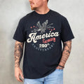 USA 250 Anniversary Shirt Retro 4th of July Patriotic 1776 USA Tee Unisex T-shirt, Sweatshirt, Hoodie, Long Sleeve Tee - T-Shirt, Sweatshirt, Hoodie