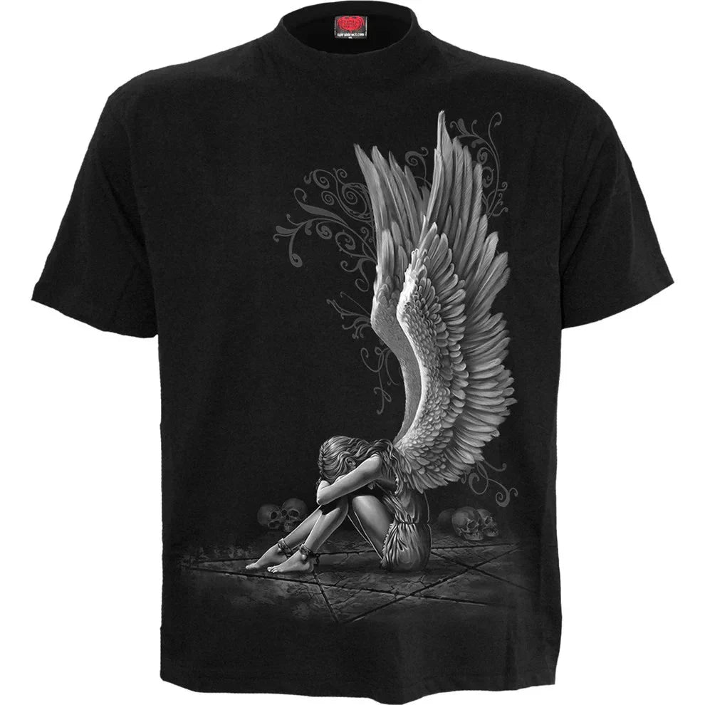 SPIRAL DIRECT ENSLAVED ANGEL T Shirt,Biker/Tattoo/Angel/Goth/Pentagram/Dark wear Unisex T-shirt, Sweatshirt, Hoodie, Long Sleeve Tee - T-Shirt, Sweatshirt, Hoodie