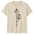 Abstract Minimalist Mushroom Fungi Botanical T-Shirt Mycology Art Nature Unisex T-shirt, Sweatshirt, Hoodie, Long Sleeve Tee - T-Shirt, Sweatshirt, Hoodie