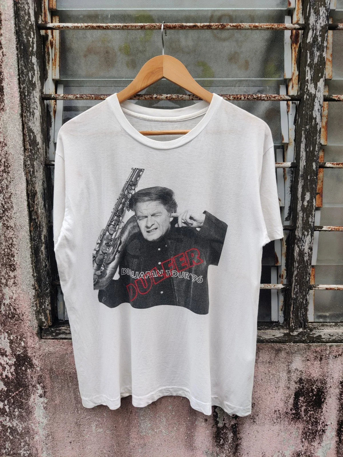 Vintage Distressed Hans Dulfer Jazz Japan Tour Band Shirt Size L Rock Metal Rare Unisex T-shirt, Sweatshirt, Hoodie, Long Sleeve Tee - T-Shirt, Sweatshirt, Hoodie