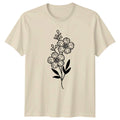 Elegant Minimalist Floral Design T-Shirt Botanical Nature Birthday Gift Unisex T-shirt, Sweatshirt, Hoodie, Long Sleeve Tee - T-Shirt, Sweatshirt, Hoodie