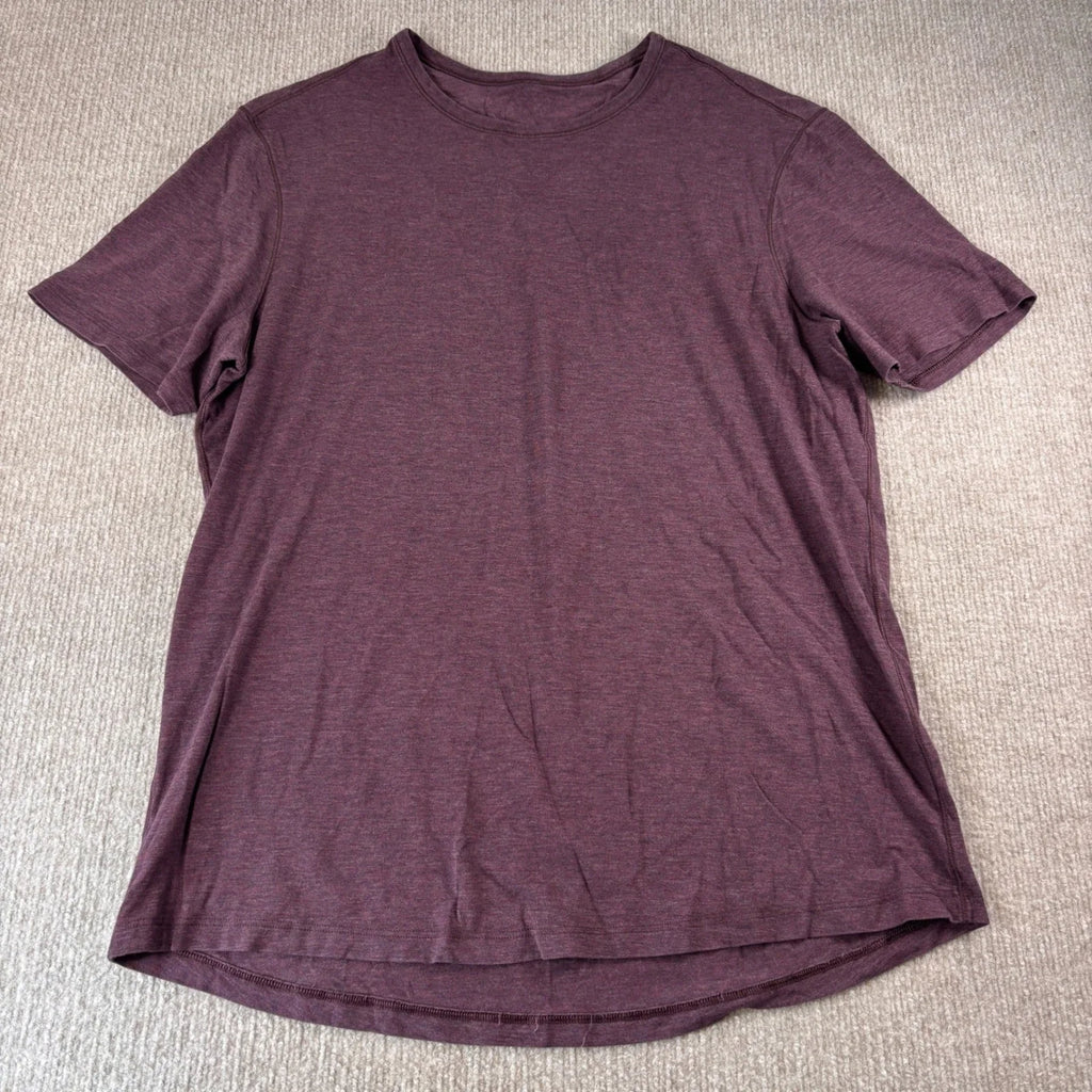 Lululemon Wine Red Cotton Short Sleeve Shirt Men's Size Large EUC Unisex T-shirt, Sweatshirt, Hoodie, Long Sleeve Tee - T-Shirt, Sweatshirt, Hoodie