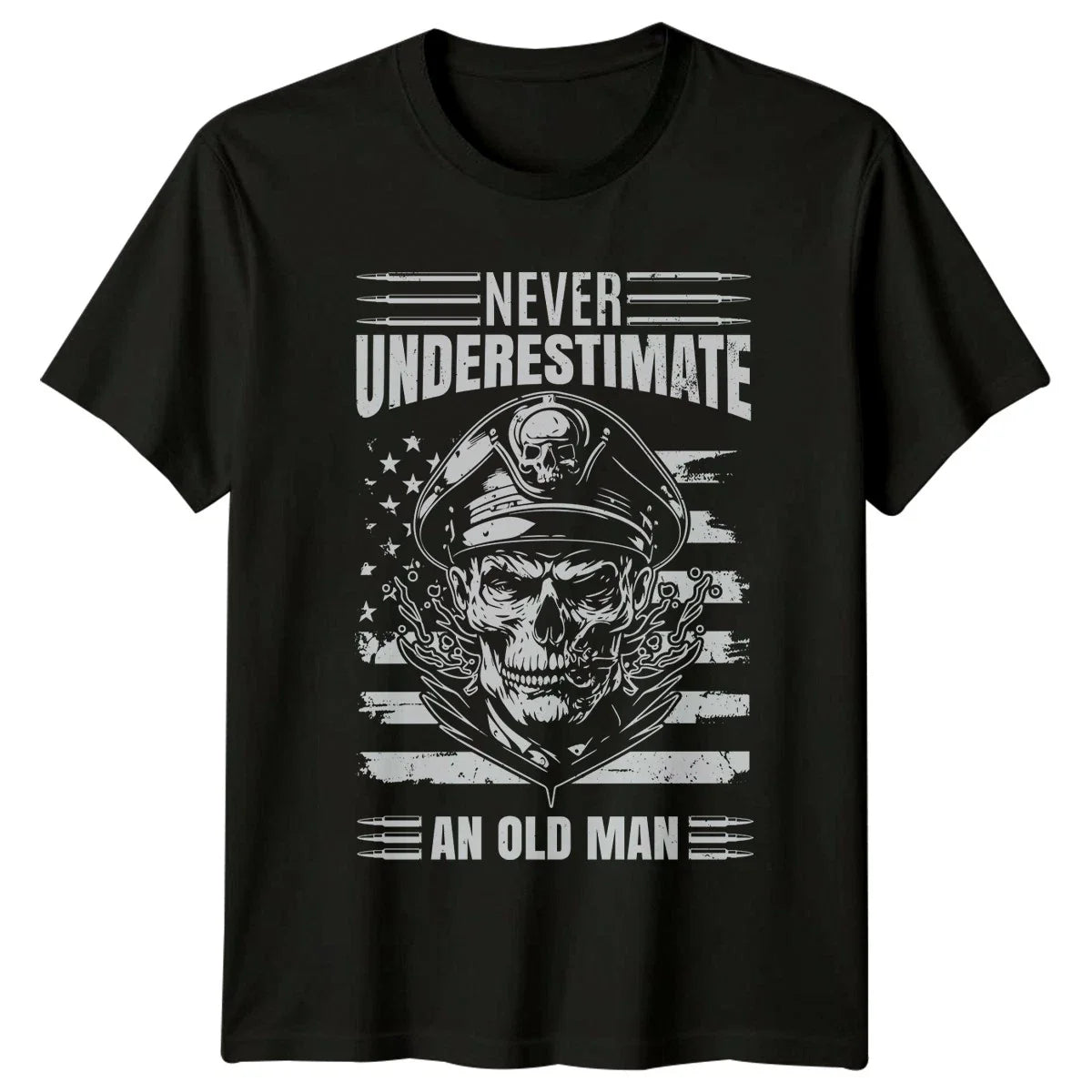 Never Underestimate An Old Man Mens T-Shirt Veteran Retirement Fathers Day Unisex T-shirt, Sweatshirt, Hoodie, Long Sleeve Tee - T-Shirt, Sweatshirt, Hoodie