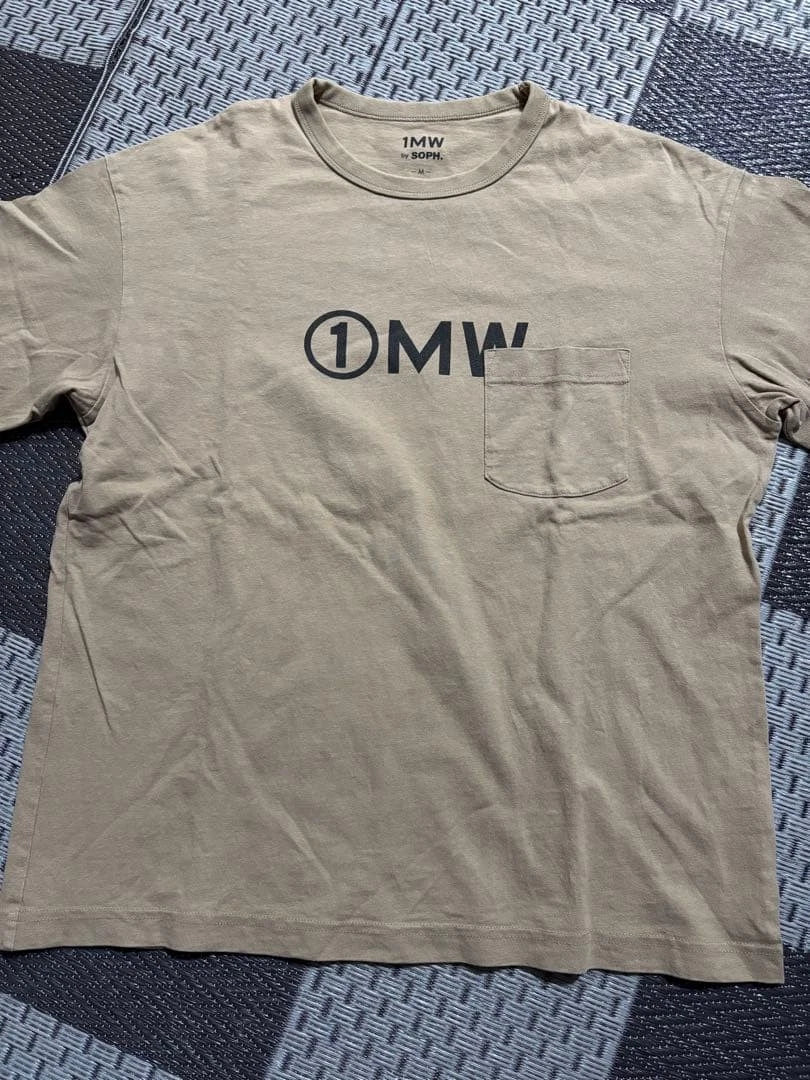 1MW by SOPH. Beige T-Shirt with Front Pocket, Size M Unisex T-shirt, Sweatshirt, Hoodie, Long Sleeve Tee - T-Shirt, Sweatshirt, Hoodie