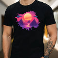 Mens UFO Pyramid Motif Cotton T-Shirt Size XS to 5XL Unisex T-shirt, Sweatshirt, Hoodie, Long Sleeve Tee - T-Shirt, Sweatshirt, Hoodie