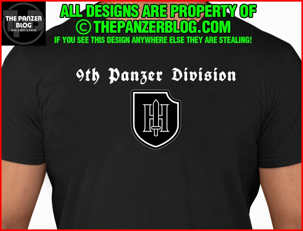 9th Panzer Division Insignia T-Shirt WWII German Soldier Gift Unisex T-shirt, Sweatshirt, Hoodie, Long Sleeve Tee - T-Shirt, Sweatshirt, Hoodie